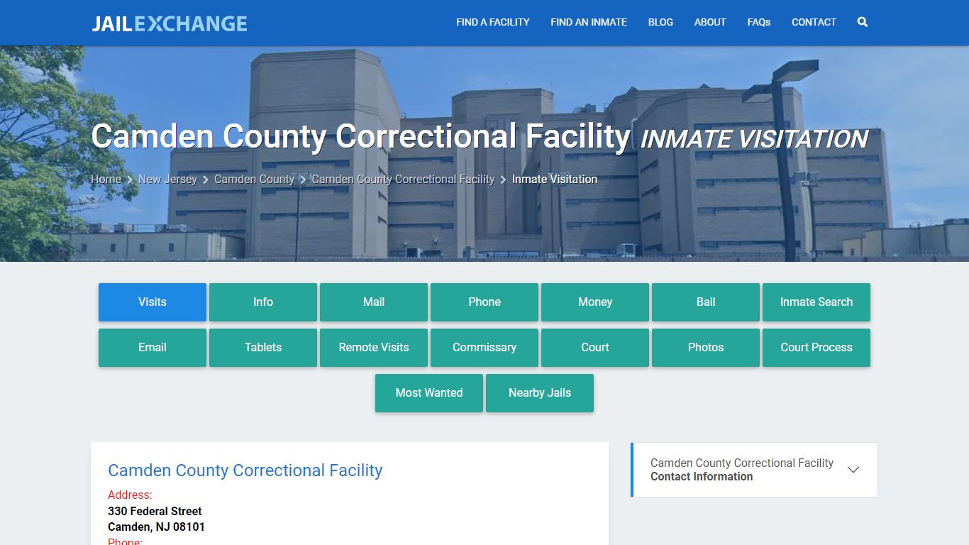 Inmate Visitation - Camden County Correctional Facility, NJ - Jail Exchange